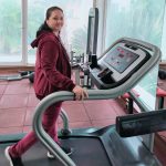 Karen Memani on running machine